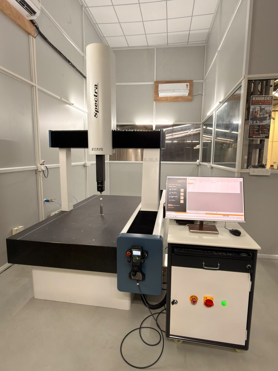 Coordinate-measuring machine used for component inspection